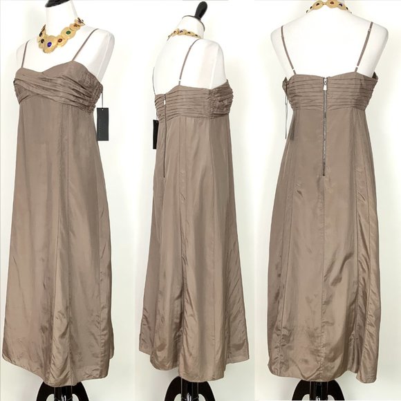 New Stella & Jamie Babydoll Silk/Cotton Blend Maxi Dress Sz M - L - Picture 2 of 16